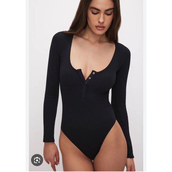 Good American Micro Rib Bodysuit Size 1/Small - Picture 1 of 7